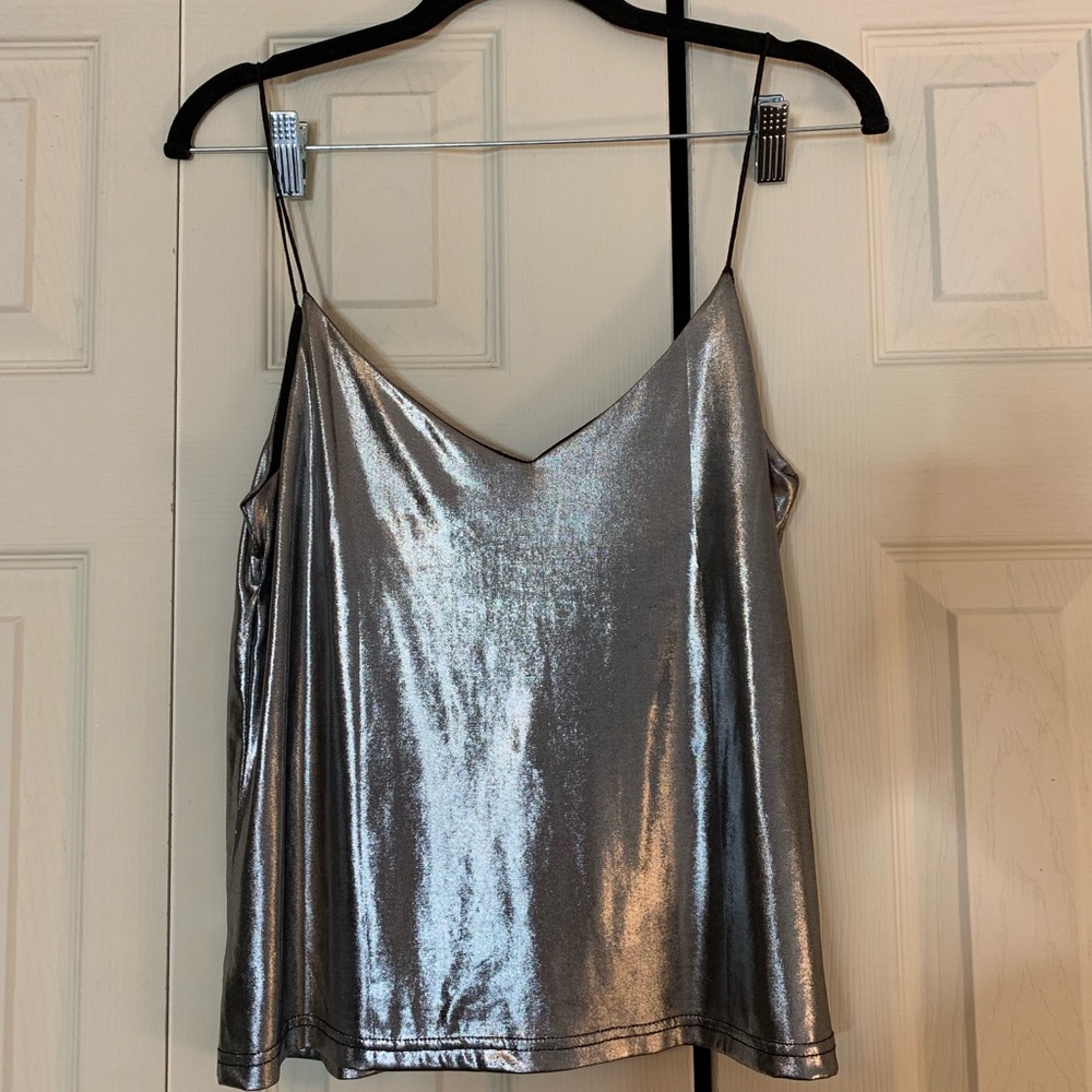 Metallic Silver Tank